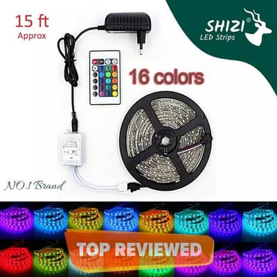 15ft 16 Colors Color Changing Remote Control Led Strip Light Rgb 5050