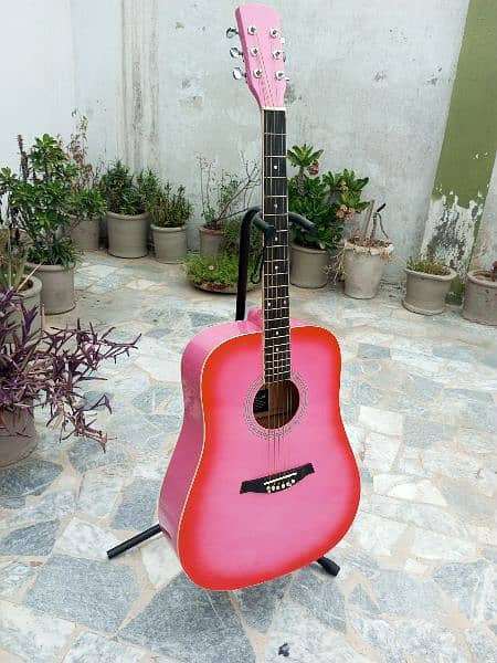 Brand Pink Guitar Jumbo Size 6