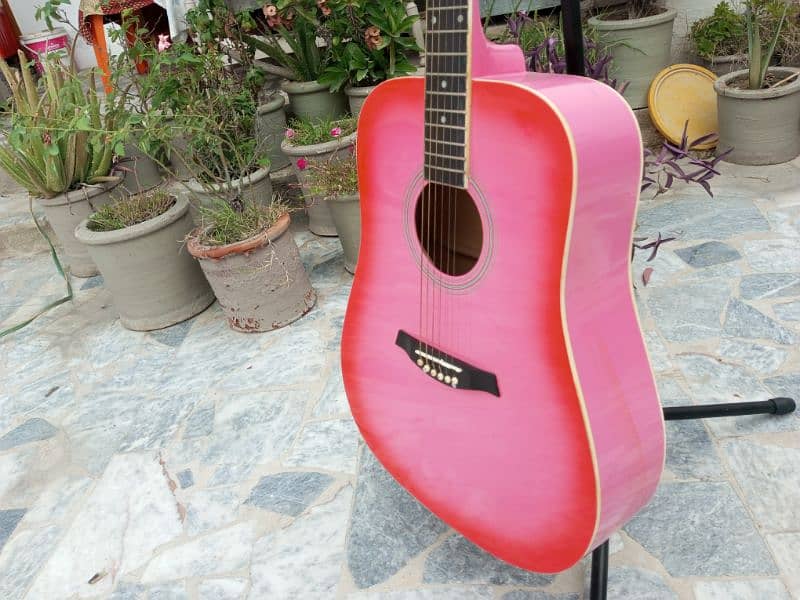 Brand Pink Guitar Jumbo Size 9
