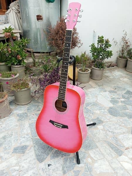 Brand Pink Guitar Jumbo Size 11