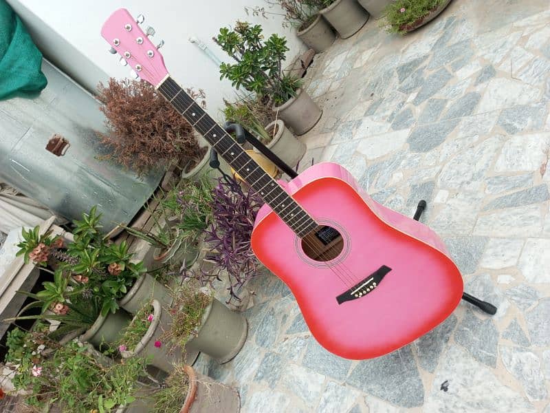 Brand Pink Guitar Jumbo Size 16