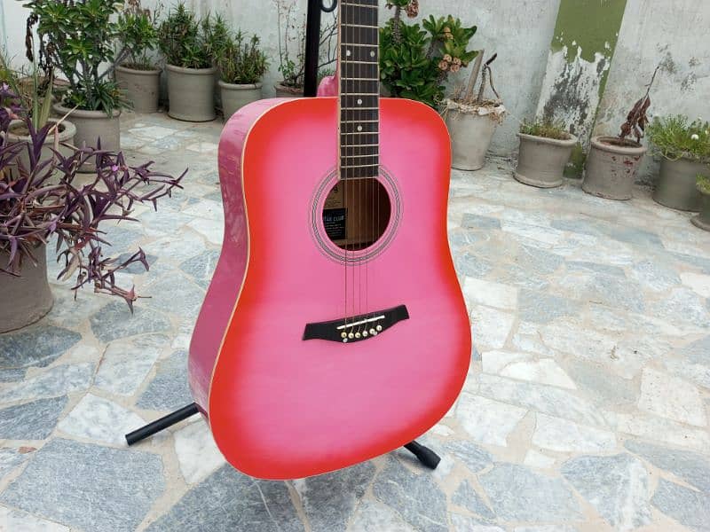 Brand Pink Guitar Jumbo Size 18