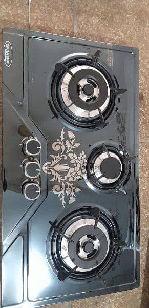 kitchen gas auto hob 3 burnal 2