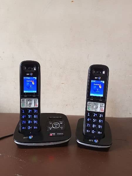 UK imported BT twin cordless phone with intercom answer machine 0