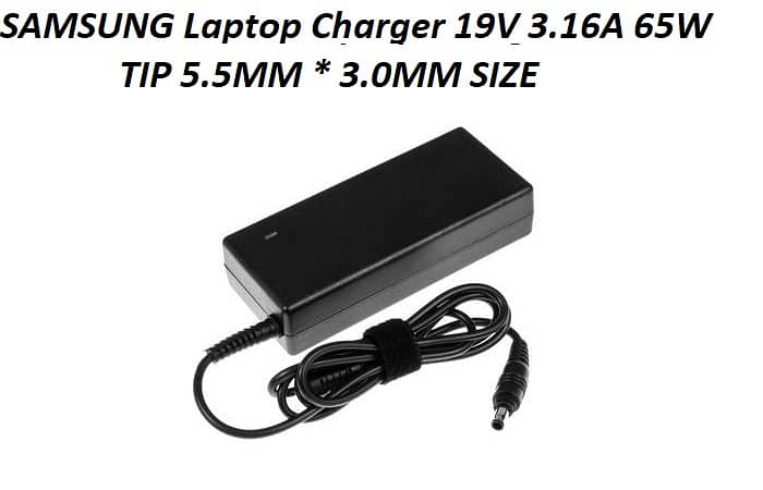 SAMSUNG Laptop Charger 19V 3.16A 65W TIP 5.5 mm * 3.0 MM Pin SIZE NEW 3