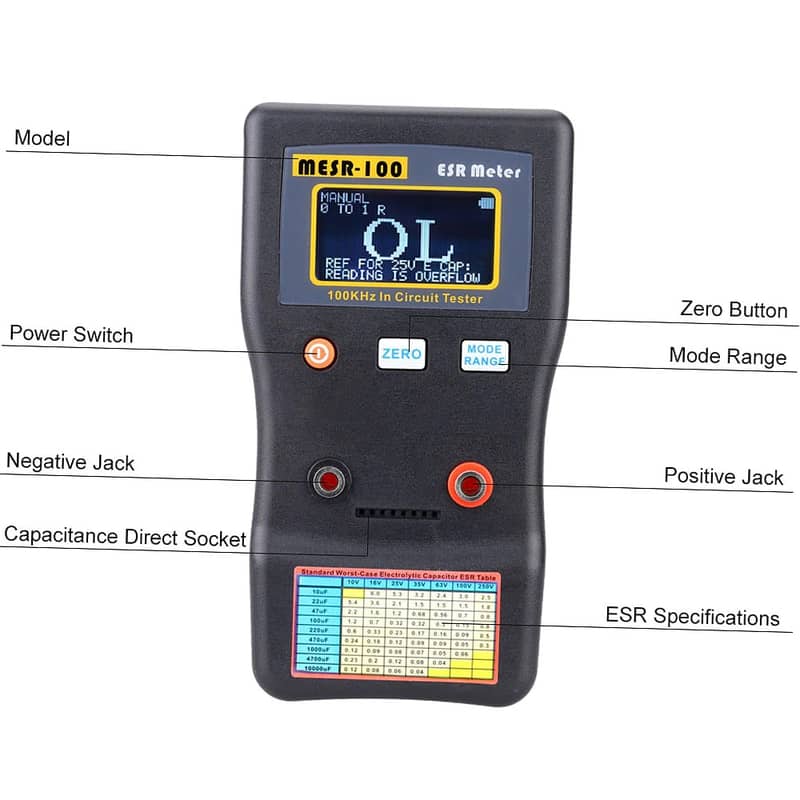 MESR-100 Professional ESR Capacitor Resistance Circuit Capacitors Test 2