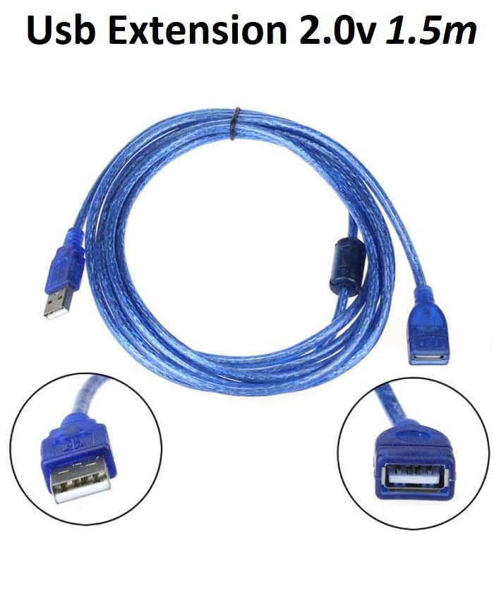 Usb Extension Male To Female 2.0 Crystal Blue 1.5m 3m 5m 10m 3 5 meter 0