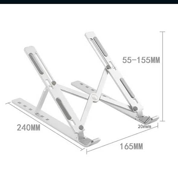 Foldable Aluminium /Plastic Laptop Stand & Tablet Stand 2