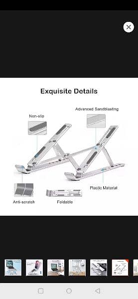 Foldable Aluminium /Plastic Laptop Stand & Tablet Stand 5