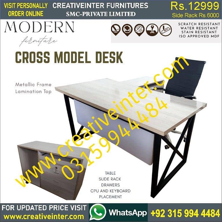 Office table desk sofa bed set chair workstation study computer 7