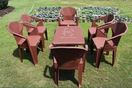 6 chairs + table set for sale