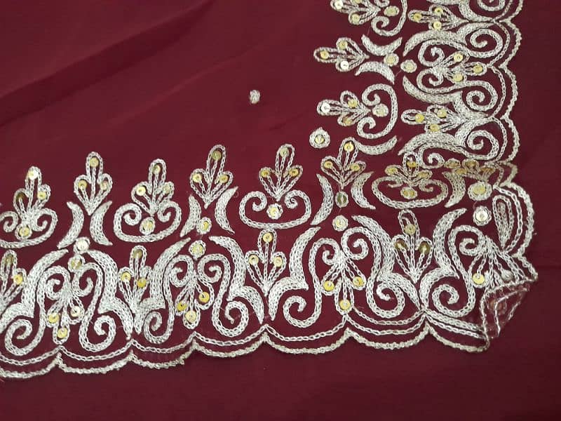 chiffon sari with tila work 1