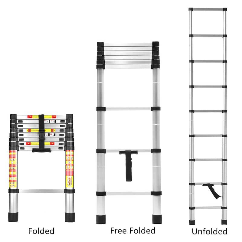 Telescopic Ladder Aluminum Alloy Folding A Shape 3.8 METER 5