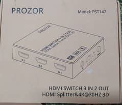 PROZER HDMI Switch 3 in 2 out HDMI Splitter