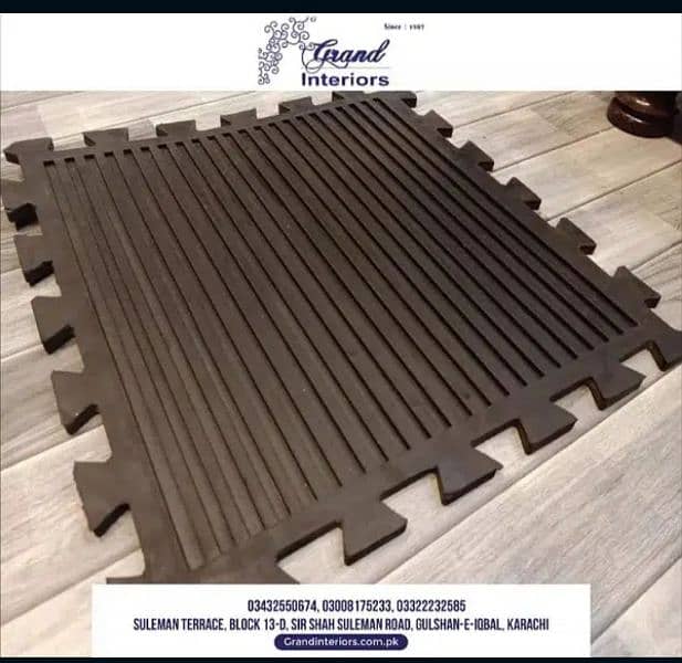 Gym rubber tiles and flooring by Grand interiors 2