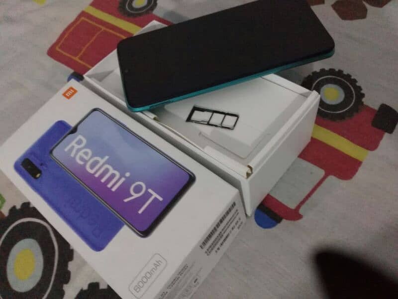 redmi 9T with box 4gb +2gb 128gb 4