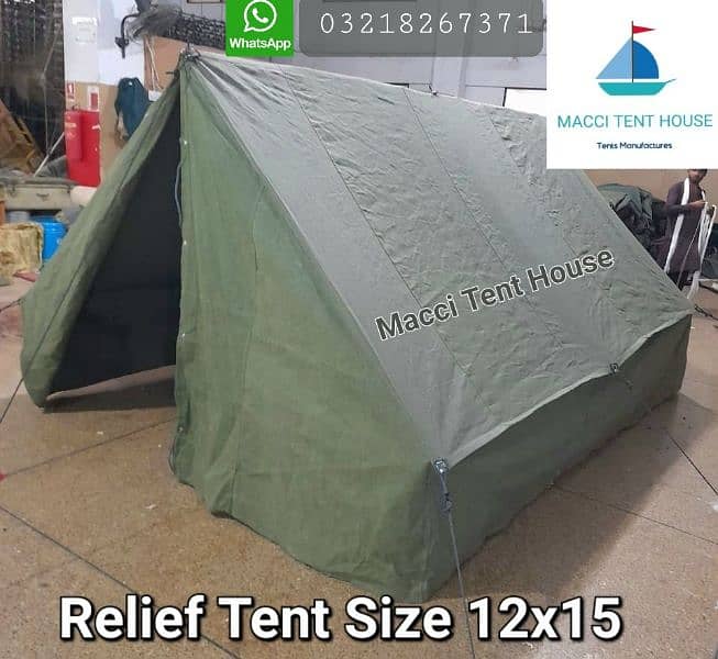 Relief Tents Size 12x15 Feet. 0