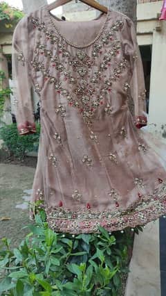 short frock tillla and dabka work