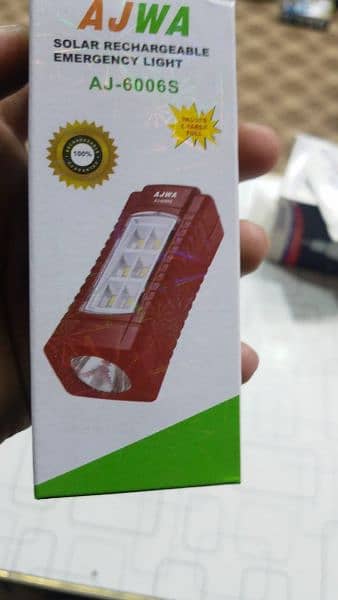 Portable Rechargeable LED Emergency Light With Solar Panel Charging 4