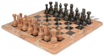 CHESS Game set MARBLE made Handcrafted (size 12x12) Indoor Game