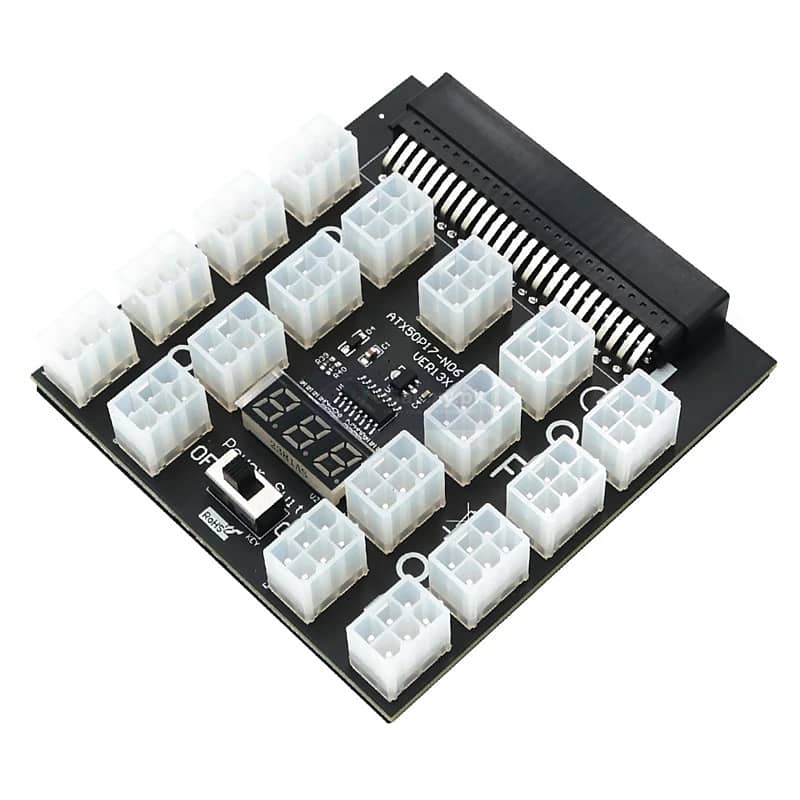 17 Ports Breakout Board for Server Power Supplies HP Dell Chicony 6pin 1