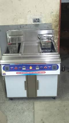 Deep Fryer Double Tank With Chipdam