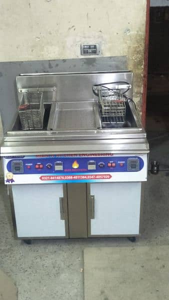 Deep Fryer Double Tank With Chipdam 0
