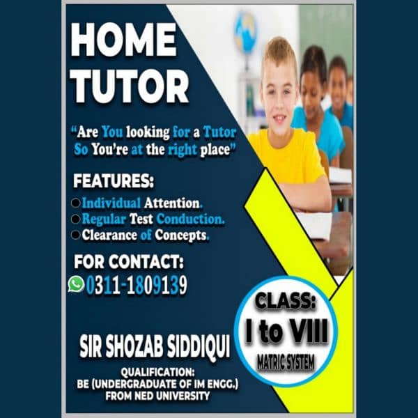 TUTOR FOR CLASS V TO X (MATRIC SYSTEM) 0