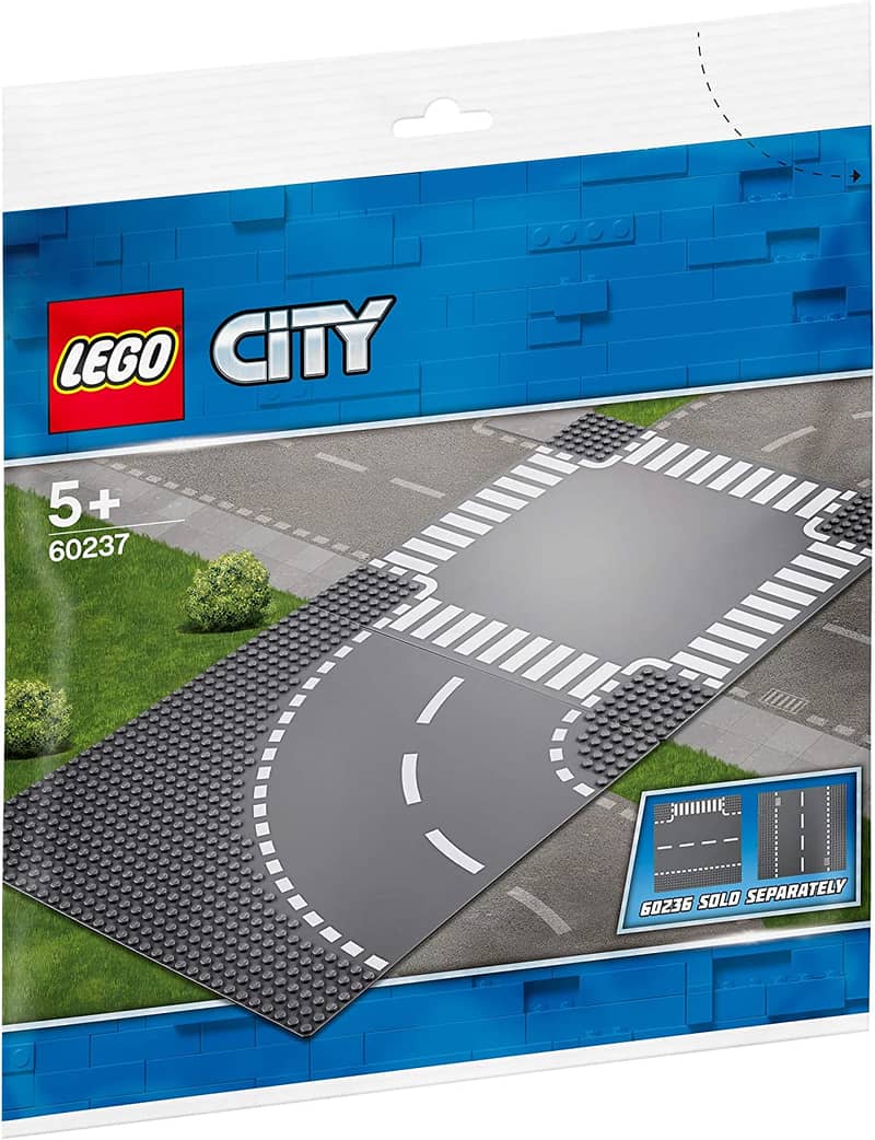 LEGO City Curve and Crossroad 60237 Building Kit (2 Pieces) 0