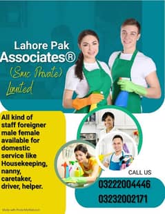 Filipino and Pakistani Housekeeping, Nanny Service