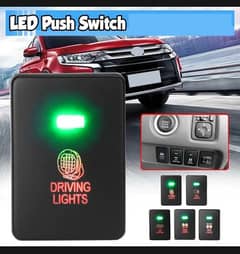 12 volt LED push button universal fitting photo alto almost all cars