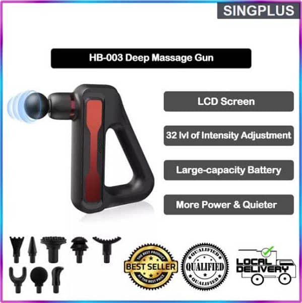 Origin LCD Display Fascial Gun Deep Muscle Vibrating Massage Gun 2