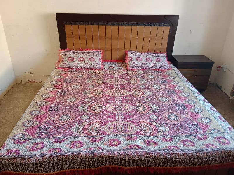 Double Bed (King Size) with Side Table and Mattress available for Sale 5