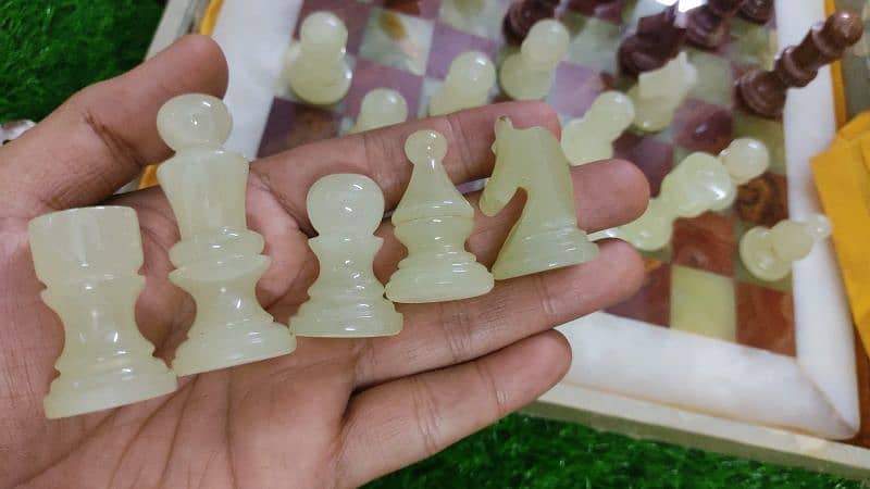 Antique Chess Set marble with original box case What's app 03198941540 1