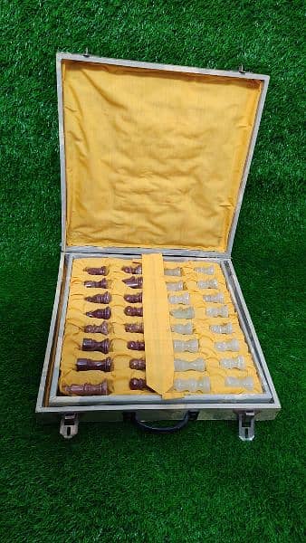 Antique Chess Set marble with original box case What's app 03198941540 3