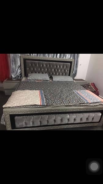 new designer bed with 2 side table 1