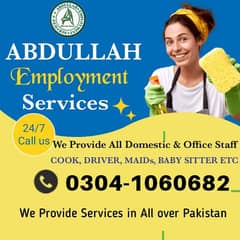 We Provide All Types Of Servant, Cook, Driver, Maids, Baby sitter etc