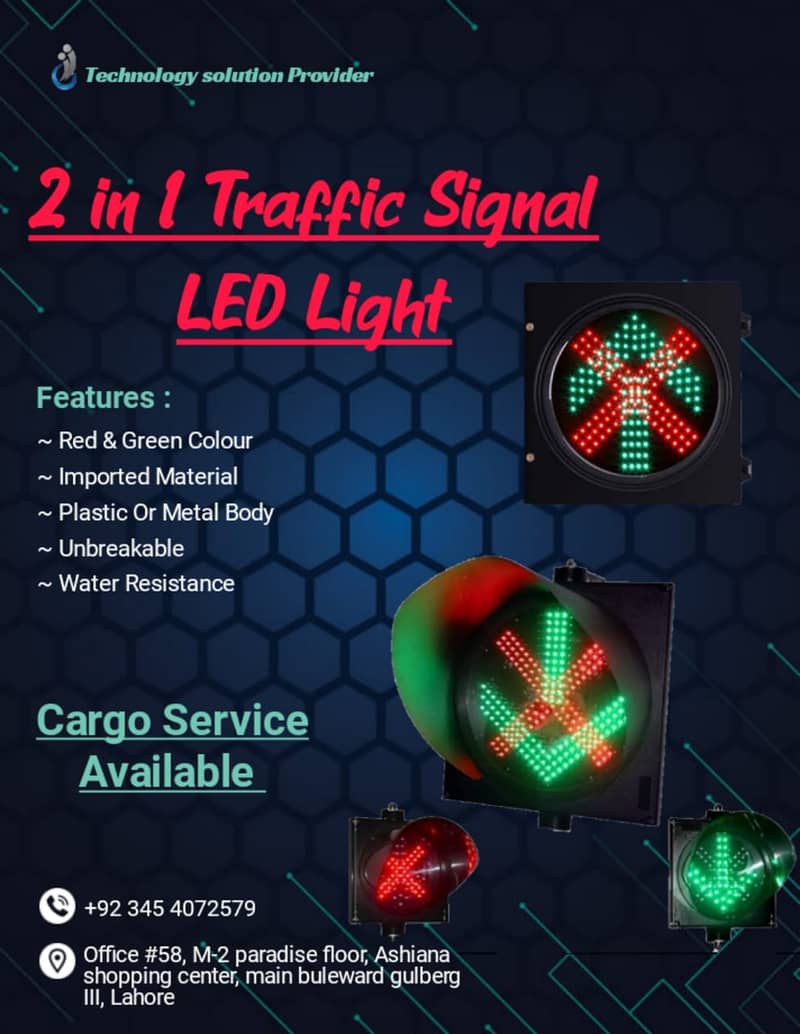 2 IN 1 | TRAFFIC | SIGNAL | LED | LIGHT | PLASTIC | METAL | BODY 0