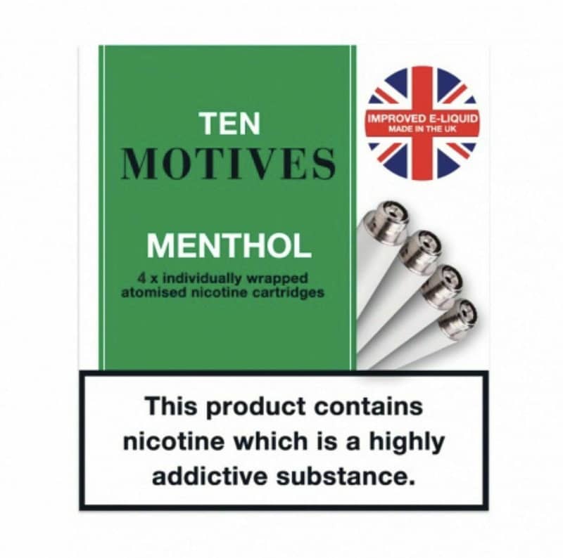 Ten Motives Regular / Menthol Refill Cartomizers  - 4 Pack 0