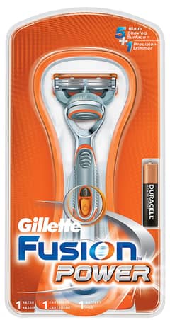 GILLETTE FUSION POWER WITH 1 RAZOR+1 {UK import - Original BATTERY} 0