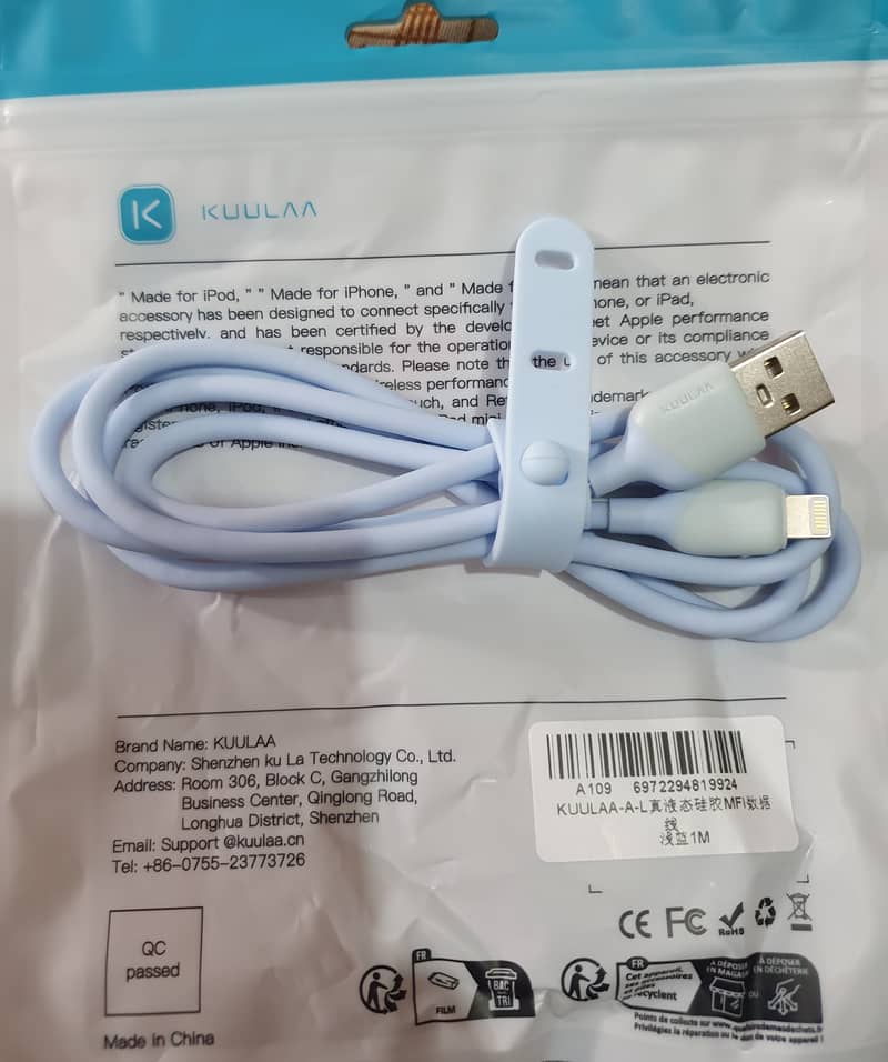 Data Cables KUULAA MFi Lightning Cable For iPhone 14 13 12 11 Pro XS M 5