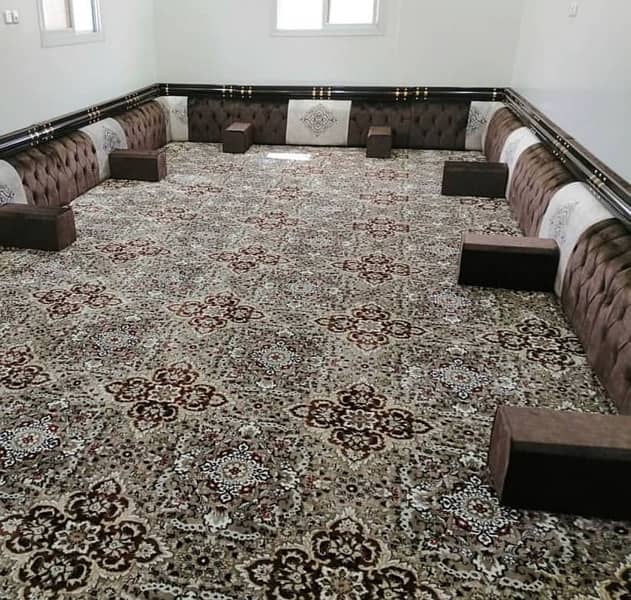 Arabic majlis (bethak), Curtains, Sofa 1