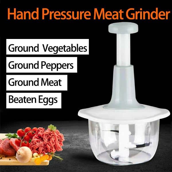 Hand Pressure Vegetable Grinder Manual Kitchen Chopper Garlic Masher 1