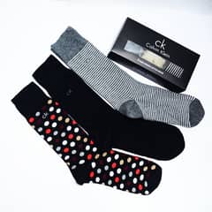 (Wholesale) Mens Socks Original C-K Socks 3 Pair Box Packed