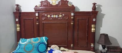 furniture bed and dressing table wood