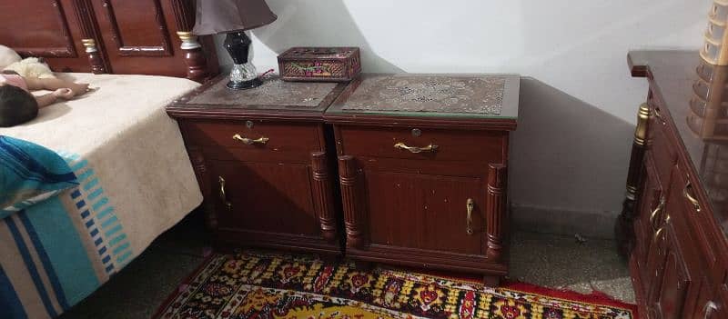 furniture bed and dressing table wood 2
