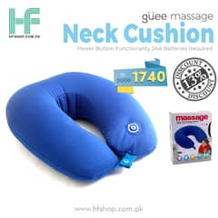 ELECTRIC NECK MASSAGE CUSHION WITH BATTERY POWERED VIBRATION
