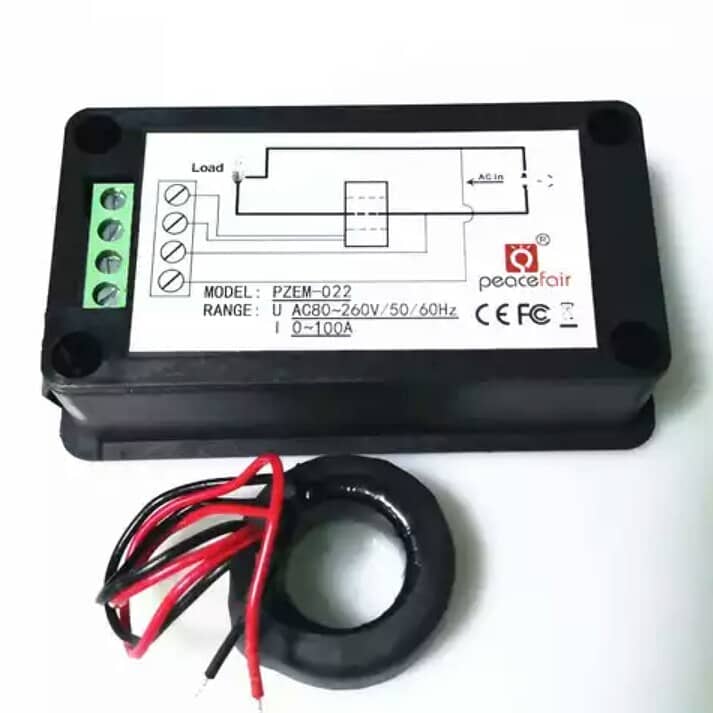 6 In 1 Volt Amp Power Energy Power Factor Meter PEACEFAIR PZEM-022 2