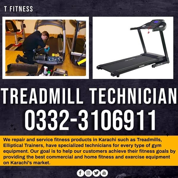 Treadmill repairing services technician are available 1