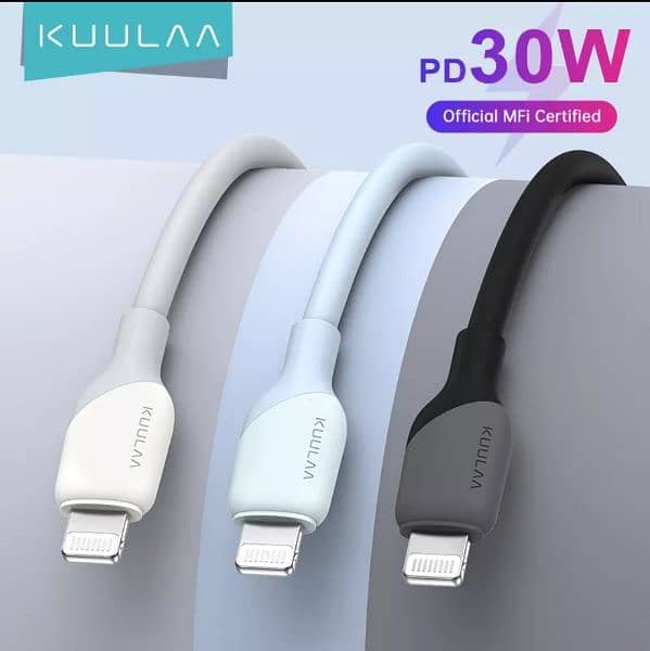 Data Cables KUULAA MFi Lightning Cable For iPhone 14 13 12 11 Pro XS M 6
